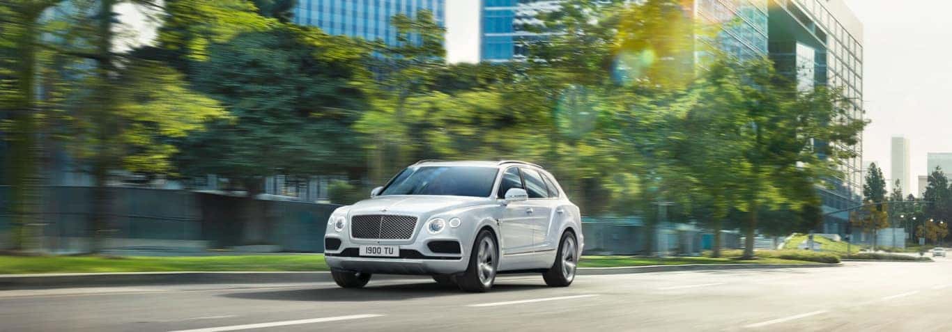 2018 Bentley Bentayga Hybrid Driving on City Road