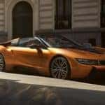 bmw i8 on city street