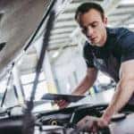 Handsome auto service mechanic.