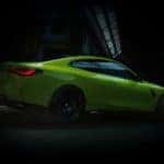 green BMW M4 in shadow