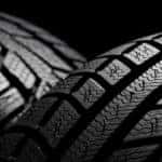 Close up of the winter tires