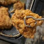 Fried Chicken in the fryer