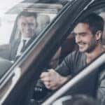 a happy used car buyer