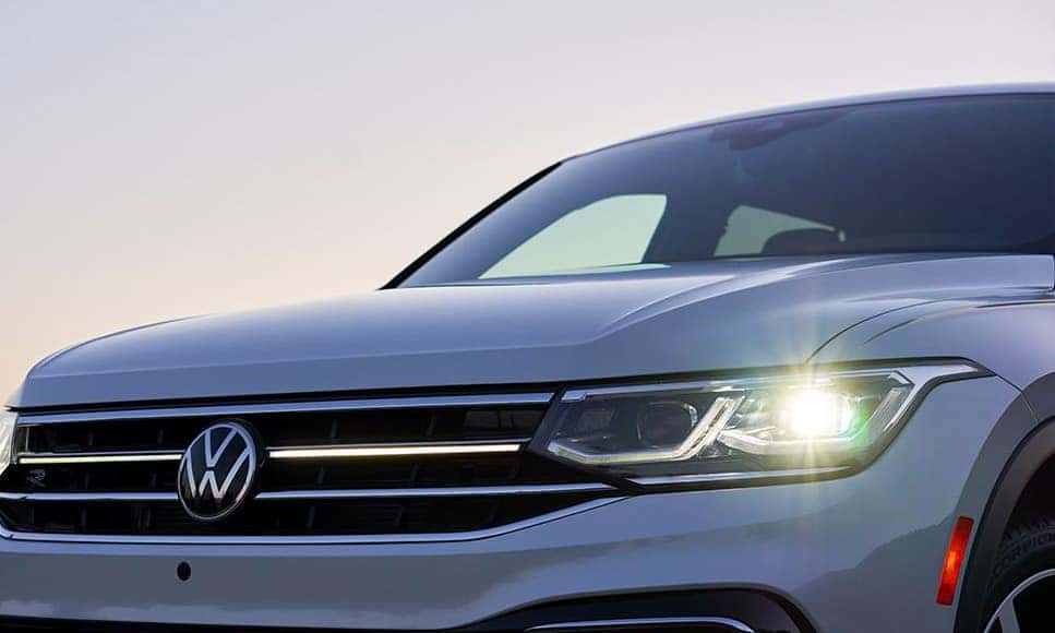 2022 VW Tiguan led headlights and available illuminated grille