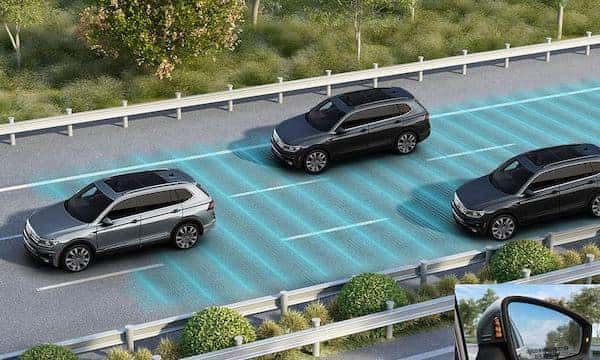 2022 VW Tiguan blind spot monitor