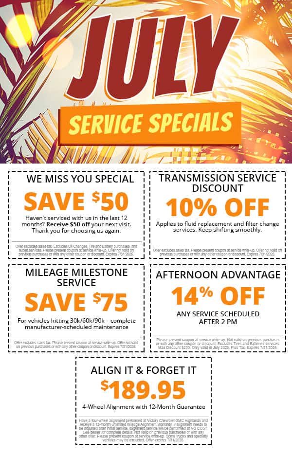 July Service Specials