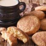 Homemade Snickerdoodle cookies close-up on the table. horizontal, rustic