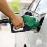 Refueling Car With Gasoline Pump Nozzle,