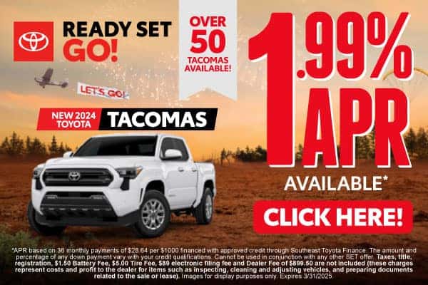 New 2024 Toyota Tacomas 1.99% APR Available*