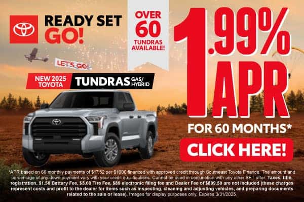 New 2025 Toyota Tundras 1.99% APR for 60 Months*