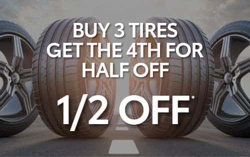 Buy 3 Tires Get the 4th for Half Price