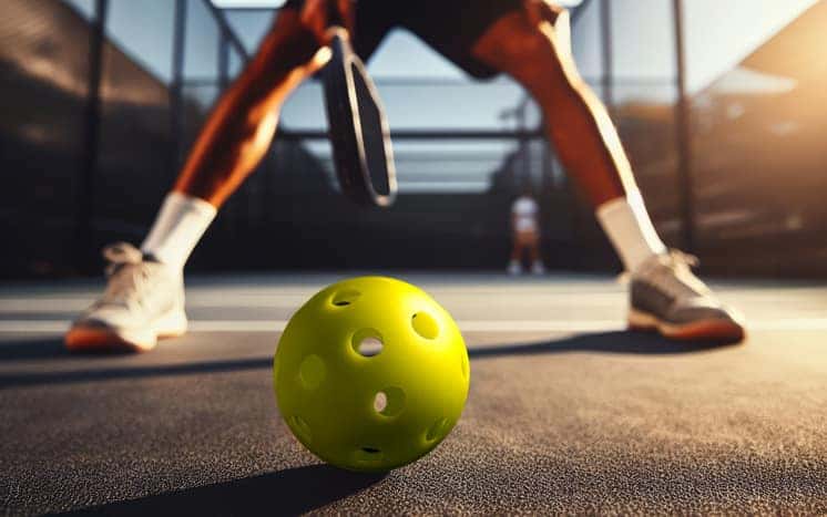 Pickleball's Sudden Popularity - Low angle view of a pickleball game