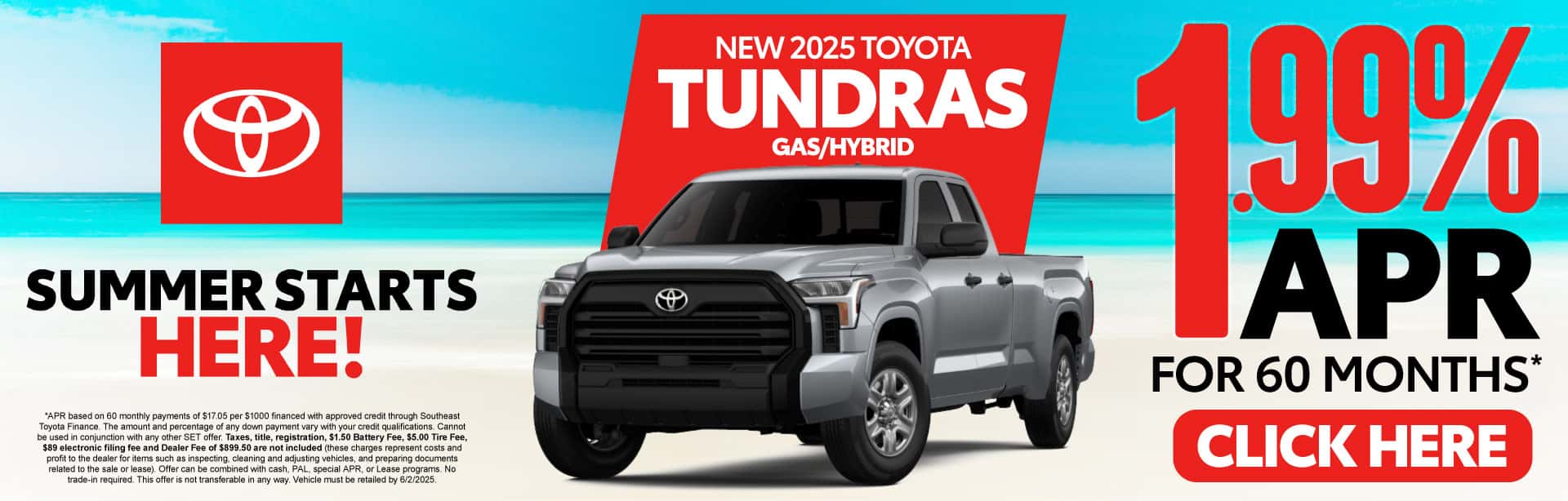New 2025 Toyota Tundras Gas/Hybrid 1.99% APR For 60 Months!*