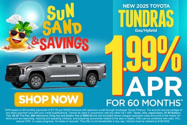 New 2025 Toyota Tundras Gas/Hybrid 1.99% APR for 60 Months*