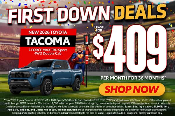 New 2026 Toyota Tacoma i-FORCE MAX TRD Sport 4WD Double Cab