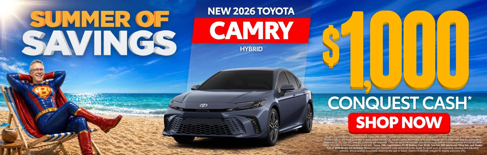 New 2026 Toyota Camry Hybrid $1,000 Conquest Cash*