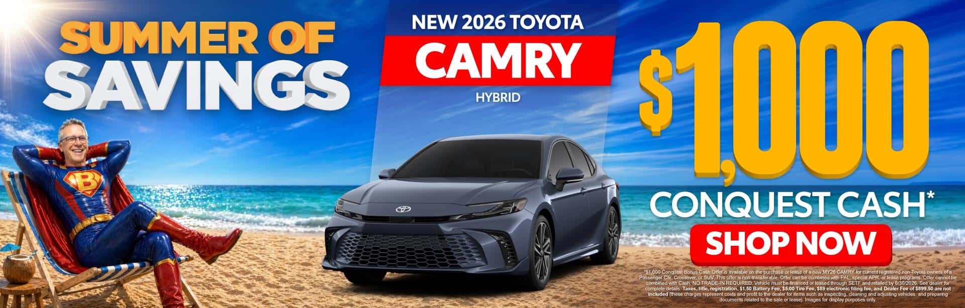 New 2026 Toyota Camry Hybrid $1,000 Conquest Cash*