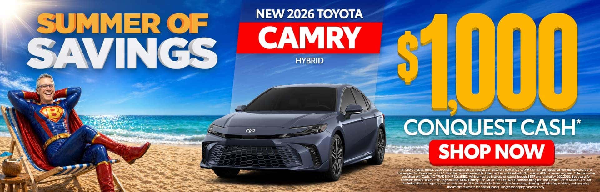 New 2026 Toyota Camry Hybrid $1,000 Conquest Cash* 