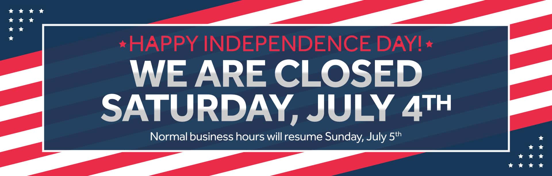 closed July 4