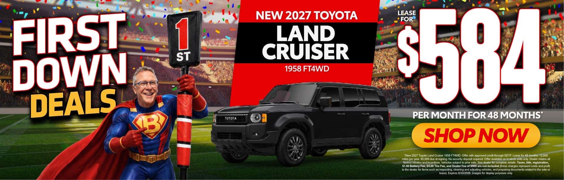 New 2027 Toyota Land Cruiser 1958 FT4WD Lease For $584 Per Month For 48 Months*