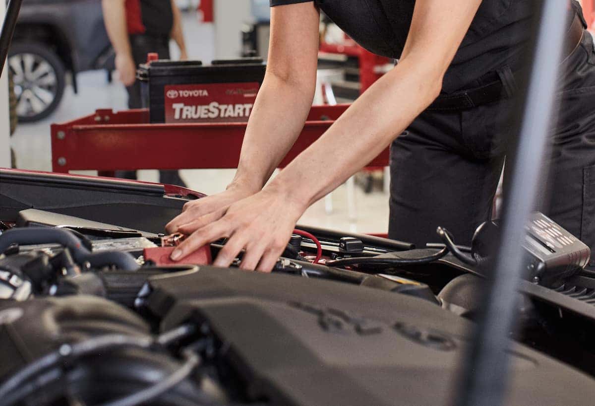 How to prepare your Toyota for the winter season | technician checking car engine How to prepare your Toyota for the winter season | technician checking car engine