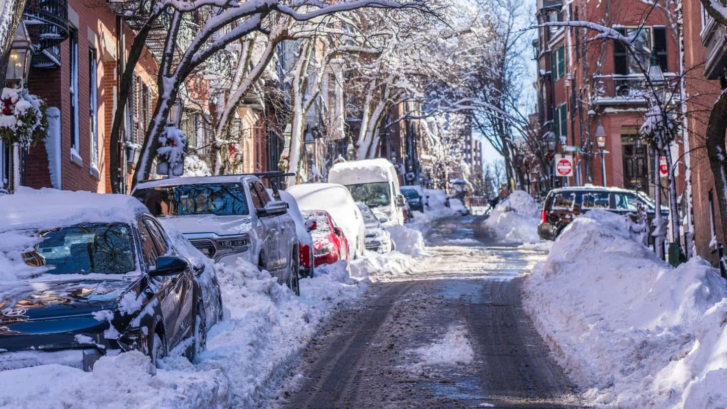 winter streets in boston