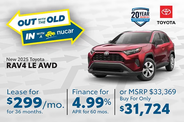 New 2025 Toyota Rav4 LE AWD 