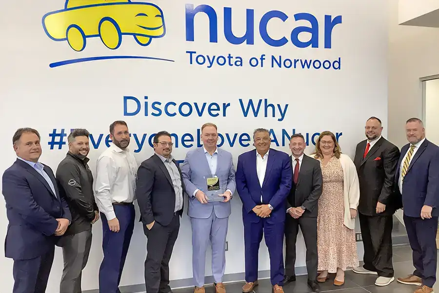 2025 JD Power Award Presented to Nucar Toyota of Norwood