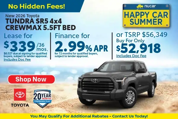 New 2026 Toyota Tundra SR5 4WD CrewMax 5.5-ft Bed