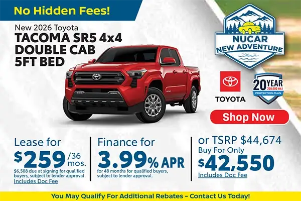 New 2026 Toyota Tacoma SR5 4X4 Double Cab 5-ft Bed 