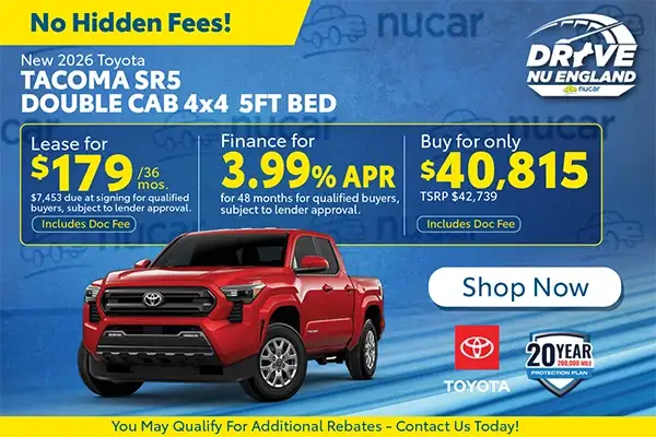 New 2026 Toyota Tacoma SR5 Double Cab 4X4 5-Ft Bed