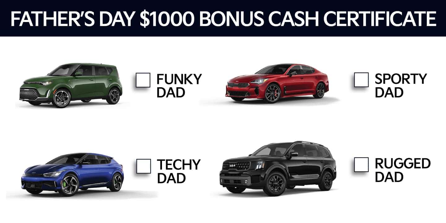 Father's Day $1000 Bonus Cash Certificate