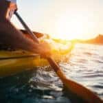 man kayaking