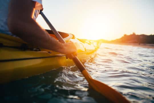 man kayaking