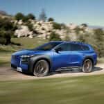 blue 2026 subaru trailseeker driving off-road