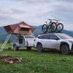 campground with a tent