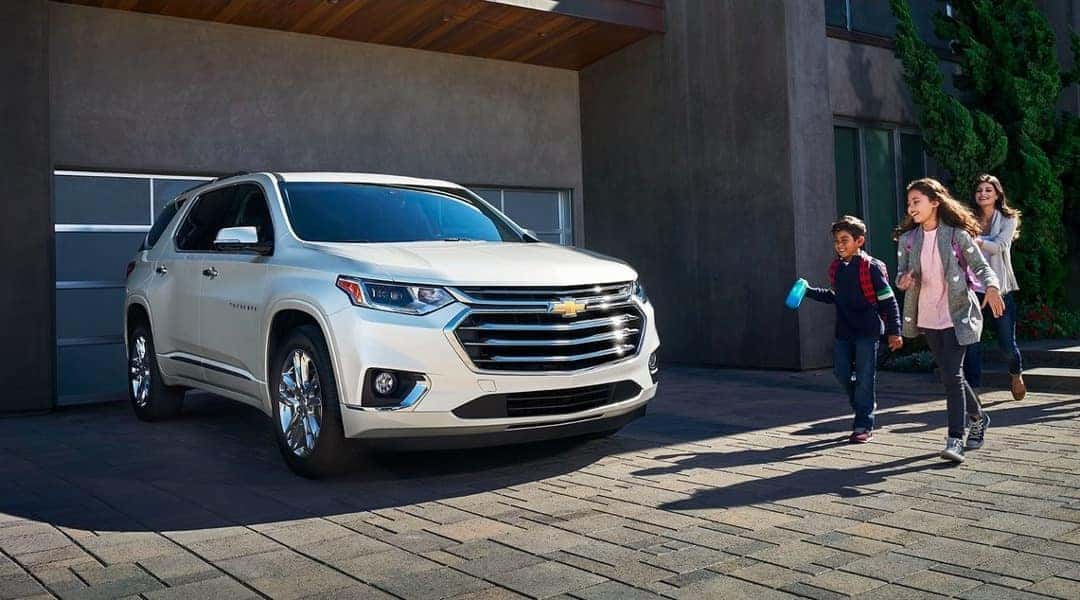 2019 Chevrolet Traverse parked in front of house