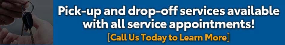 pickup and delivery available for services