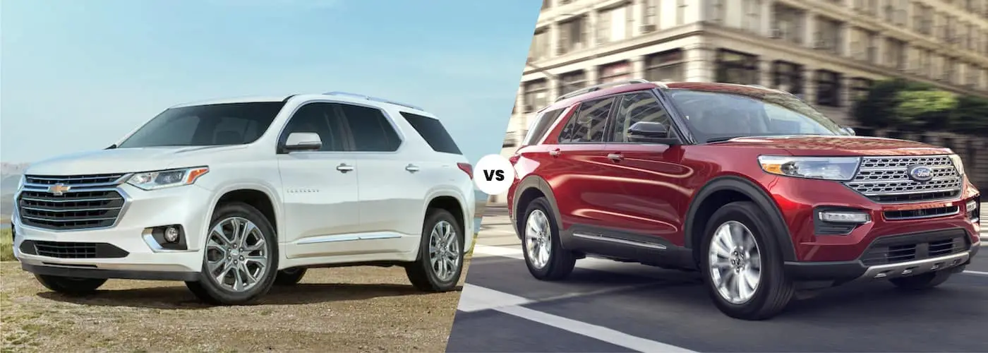 Ford vs. Chevy Midsize SUVs | 2021 Chevy Traverse vs. 2021 Ford Explorer