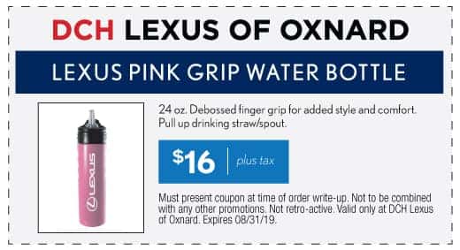 Lexus Pink Grip Water Bottle - $16 Plus Tax