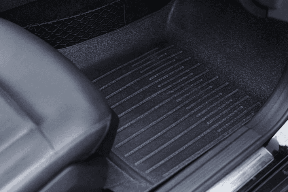 Black vehicle floor mats