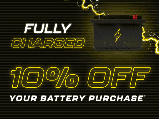 Fully Charged. 10% off a battery purchase
