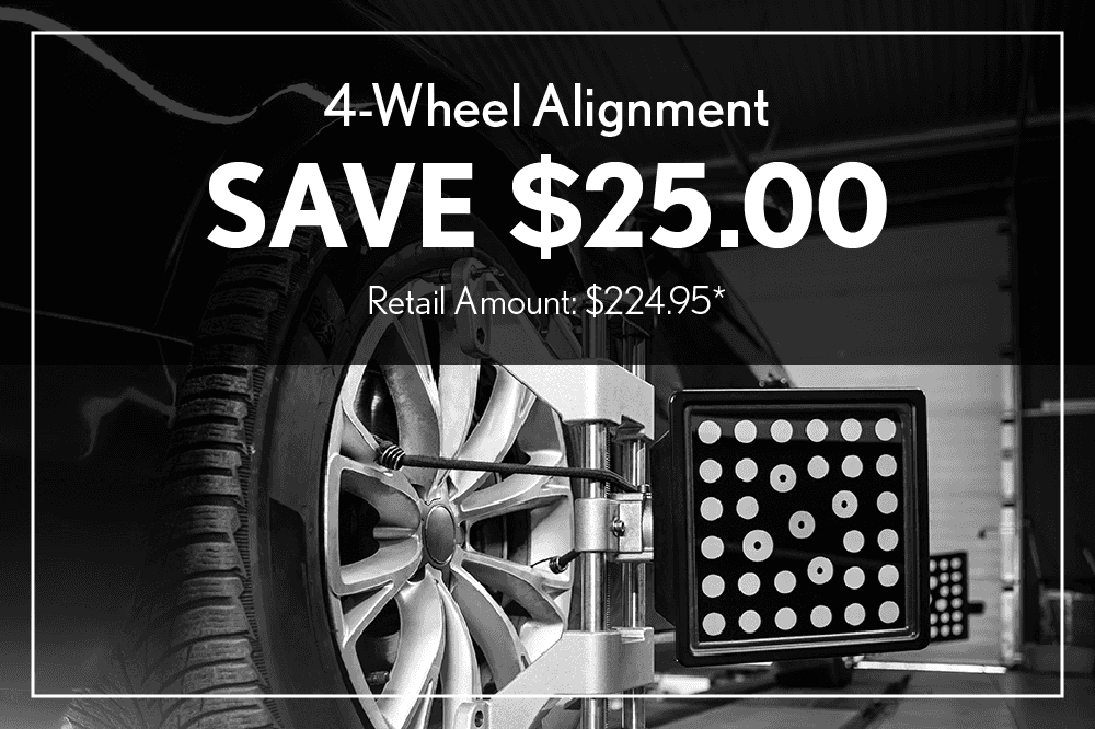 4-Wheel Alignment > Save $25.00 Retail $224.95