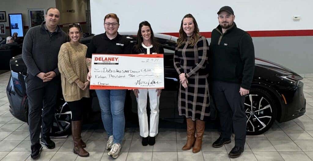 Delaney Staff Presenting DASD with a check donation