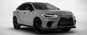 side view of a white 2025 Lexus RX Black Line Special Edition