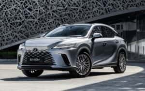 front view of a silver 2025 Lexus RX