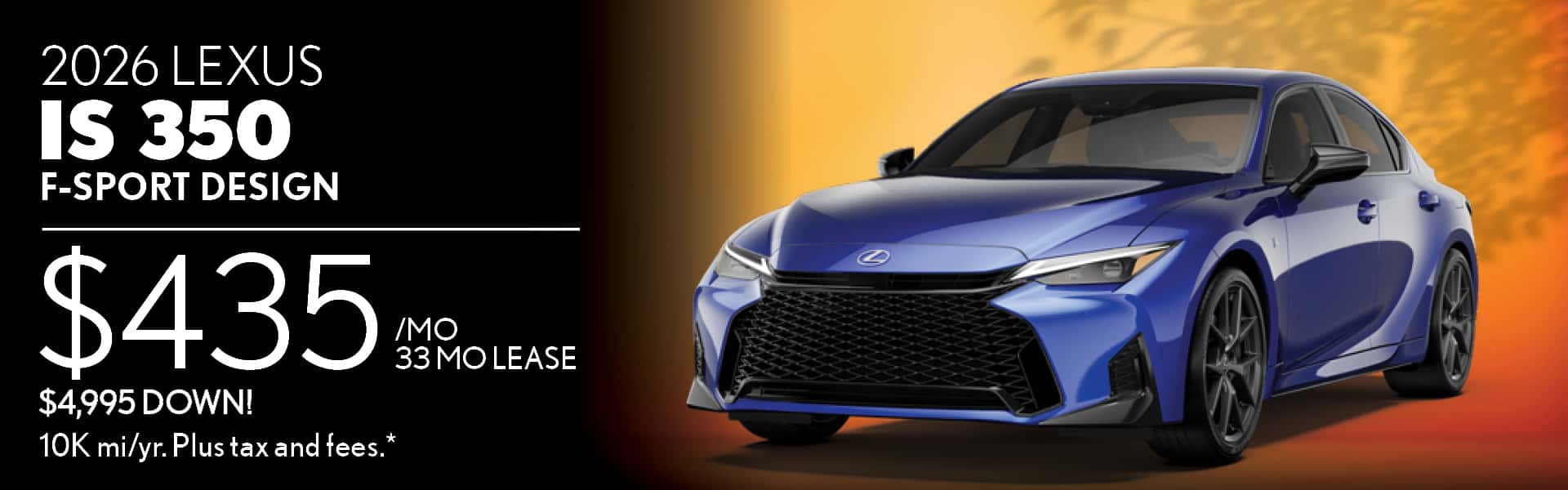 $435/mo lease on New 2026 IS 350 F-Sport Design