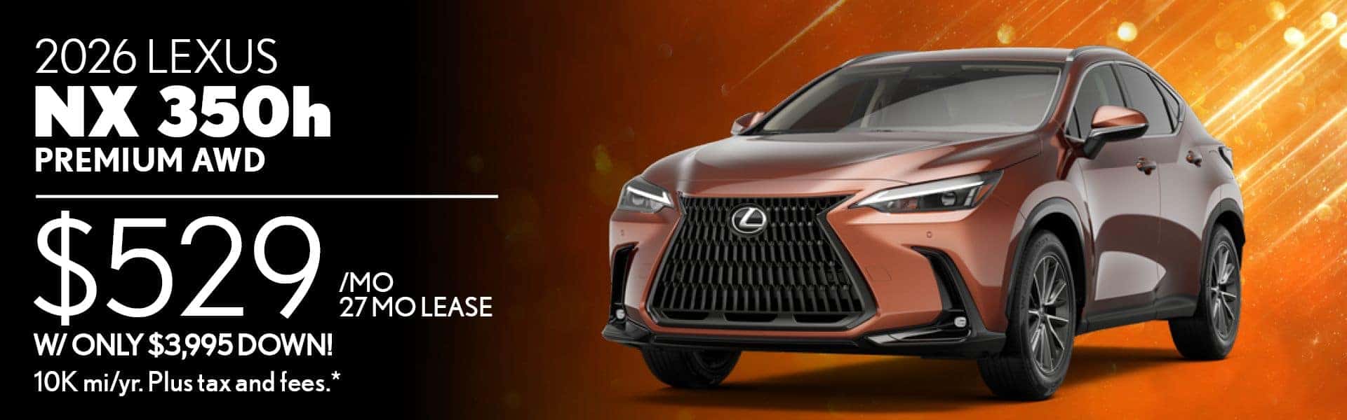 $529/mo lease on 2026 NX 350h