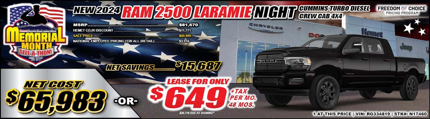 New 2024 RAM 2500 Laramie Lease
