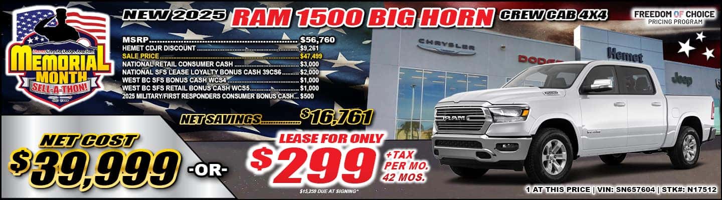 New 2025 RAM 1500 Lease